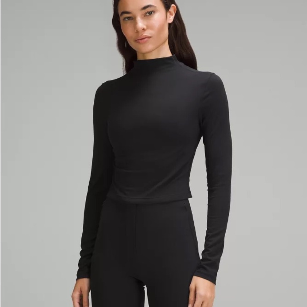 Lululemon Athletica Black Fitted Long Sleeve Bodysuit
